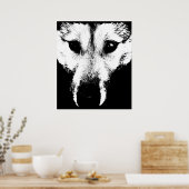 Husky Art Print Sled Dog Art Poster Wolf Pup Gifts (Keuken)