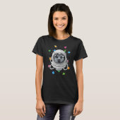 Husky Astronaut Dog Deep in Space Cosmic Universe T-shirt (Voorkant volledig)