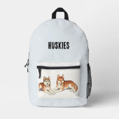 Husky backpack bedrukte rugzak (Voorkant)
