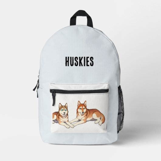 Husky backpack bedrukte rugzak (Voorkant)