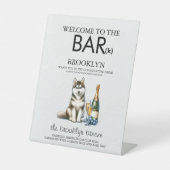 Husky Bar Reclamebord Met Voetstuk (Voorkant)