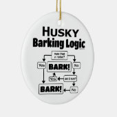 Husky Barking Logic Keramisch Ornament (Rechts)