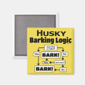 Husky Barking Logic Magneet (Voorkant / Achterkant)