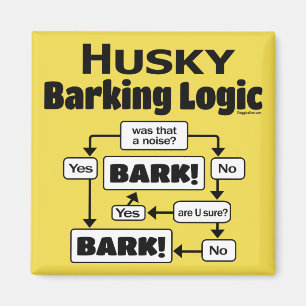 Husky Barking Logic Magneet