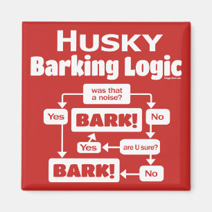Husky Barking Logic Magneet