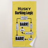 Husky Barking Logic Strandlaken (Voorkant)