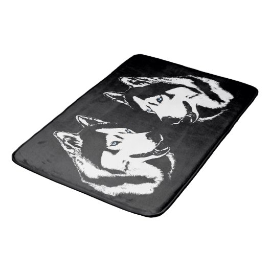 Husky Bathmat Husky Malamute Bath Decor Badmat (Gekanteld)