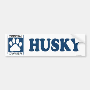 Husky Black Bumpersticker