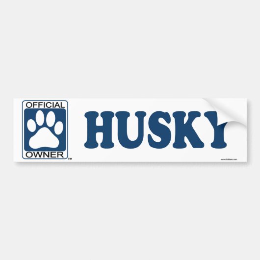 Husky Black Bumpersticker (Voorkant)