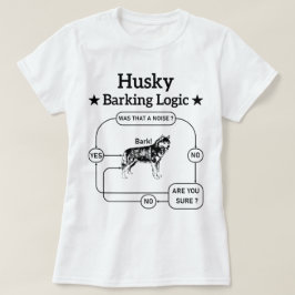 Husky blaffende logica grappige Siberische hond sa T-shirt