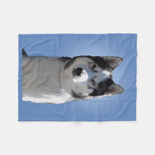 Husky Blanket Cool Siberian Husky Fleece Blanket (Voorkant (Horizontaal))