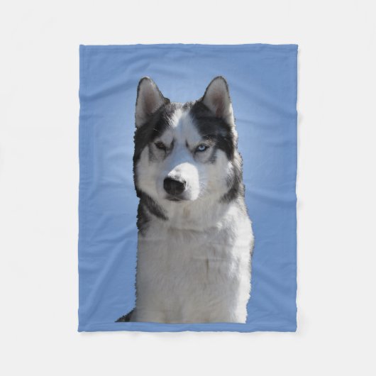 Husky Blanket Cool Siberian Husky Fleece Blanket Deken (Voorkant)