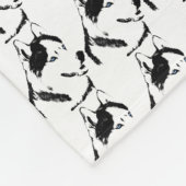 Husky Blanket Cool Siberian Husky Fleece Blanket Deken (Hoek)