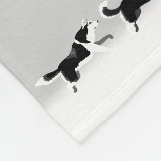Husky Blanket Siberian Husky Dog Fleece Blankets (Hoek)