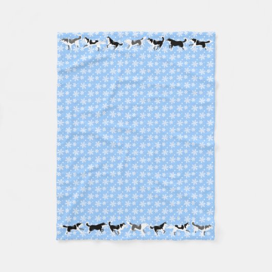 Husky Blanket Siberian Husky Dog Fleece Blankets Deken (Voorkant)
