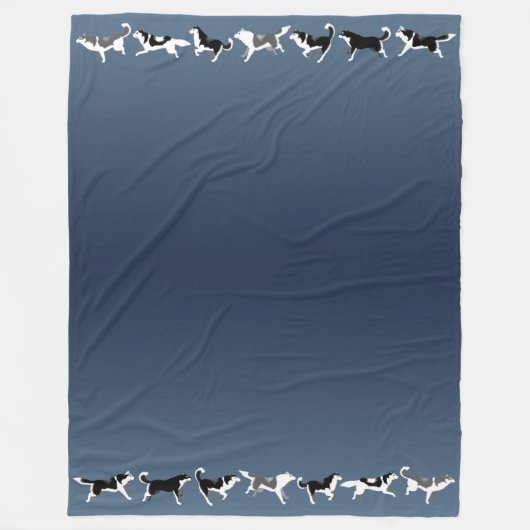 Husky Blanket Siberian Husky Dog Fleece Blankets Deken (Voorkant)