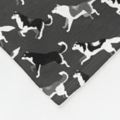 Husky Blanket Siberian Husky Dog Fleece Blankets Deken (Hoek)