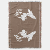 Husky Blanket Siberian Husky Dog Throw Blankets Bl Deken (Voorkant Verticaal)