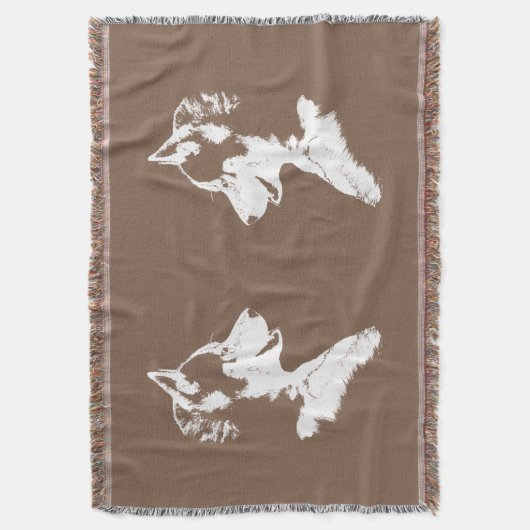 Husky Blanket Siberian Husky Dog Throw Blankets Bl Deken (Voorkant Verticaal)