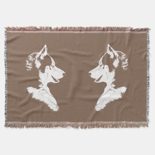 Husky Blanket Siberian Husky Dog Throw Blankets Bl Deken (Voorkant)