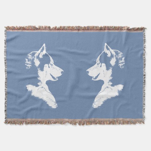 Husky Blanket Siberian Husky Dog Throw Blankets Bl Deken (Voorkant)