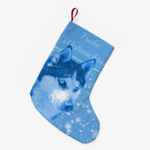 Husky blau Frohe Weihnachten für Daddy Kleine Kerstsok (Voorkant (Hangend))