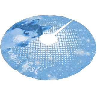 HUSKY blau Frohes Fest Kerstboom Rok