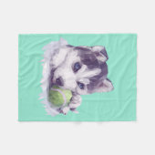 Husky Blues Fleece Deken (Voorkant (Horizontaal))