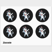 Husky | Bodemafscheiding Siberische Husky Lover Bo Ronde Sticker (Vel)