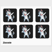 Husky | Bodemafscheiding Siberische Husky Lover Bo Vierkante Sticker (Vel)