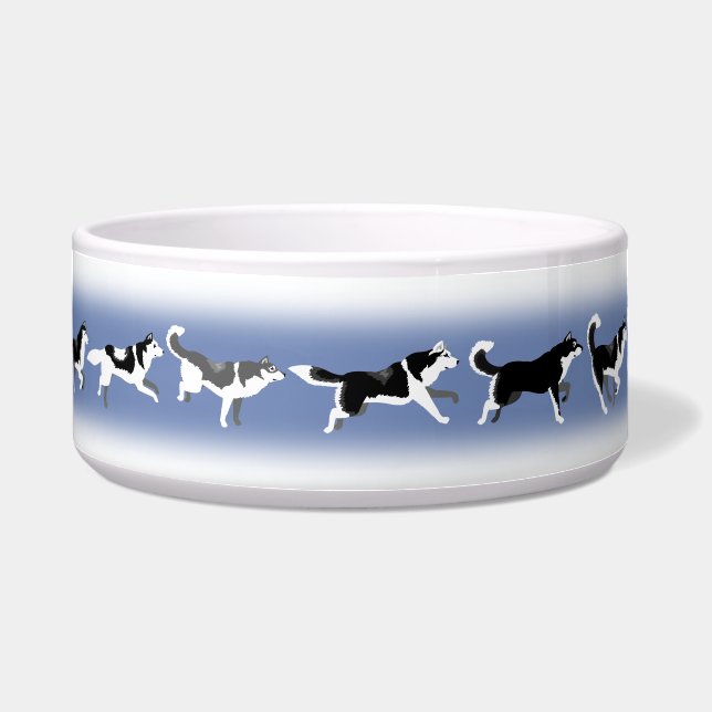 Husky Bowl Cool Siberian Husky Dog Food Dish Voerbakje (Voorkant)