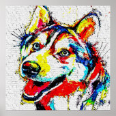 Husky Canvas Poster (Voorkant)