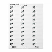 husky cartoon zwart-wit etiket (Full Sheet)