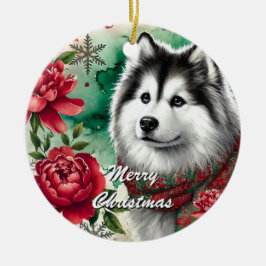 Husky Christmas Dreams Kerstversiering Metalen Ornament