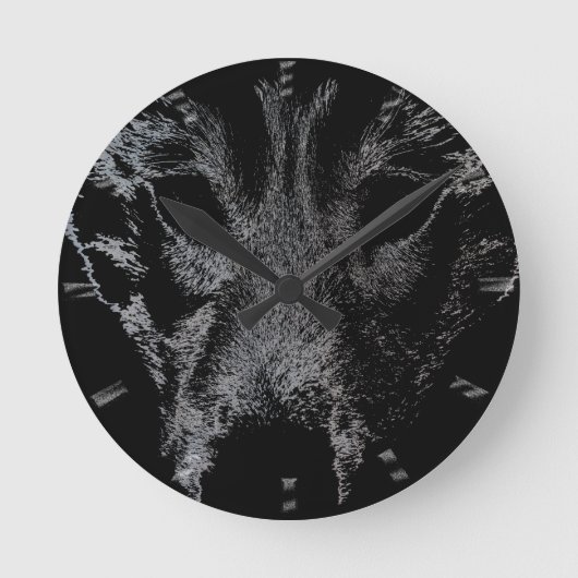 Husky Clock geeft decor Wolf Dog Wall klok (Voorkant)