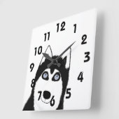 Husky Clock Vierkante Klok (Hoek)