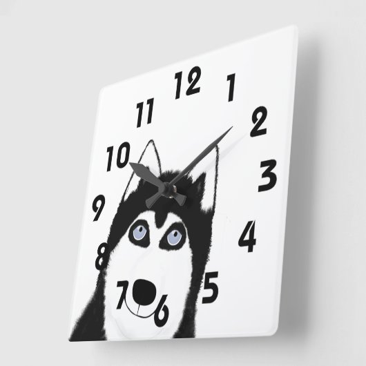 Husky Clock Vierkante Klok (Hoek)
