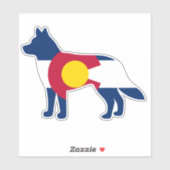 Husky Colorado Vlag Sticker (Vel)