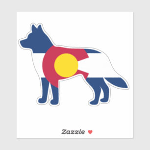 Husky Colorado Vlag Sticker