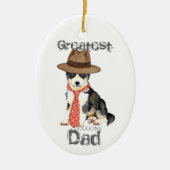 Husky Dad Ceramic Ornament (Voorkant)