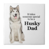 Husky Dad Ceramic Tegel Tegeltje (Voorkant)