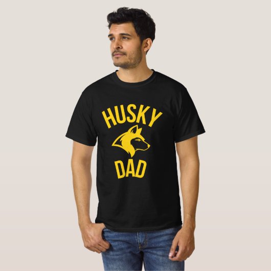 Husky Dad, Dog Dad T-shirt (Voorkant volledig)