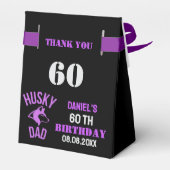 Husky Dad, Dog Dad Verjaardag Bedankdoosjes (Achterkant)