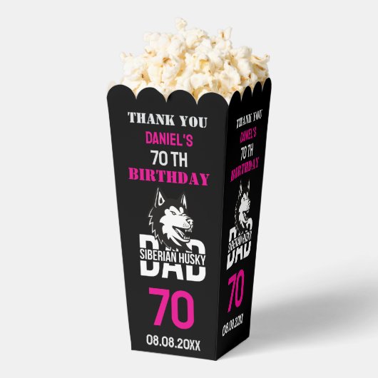 Husky Dad, Dog Dad Verjaardag Bedankdoosjes (Popped)
