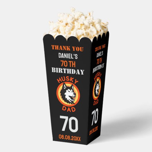 Husky Dad, Dog Dad Verjaardag Bedankdoosjes (Popped)