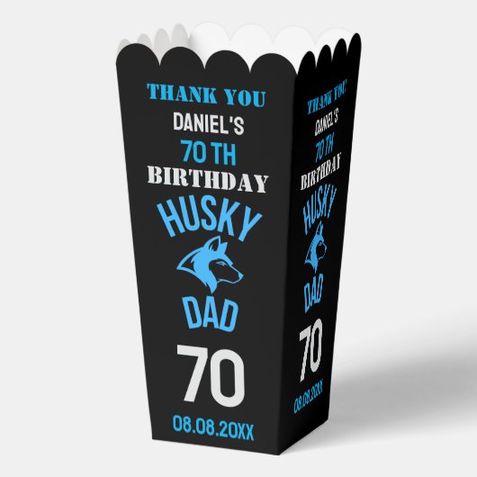Husky Dad, Dog Dad Verjaardag Bedankdoosjes (Achterkant)