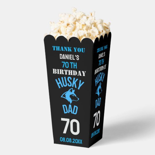 Husky Dad, Dog Dad Verjaardag Bedankdoosjes (Popped)