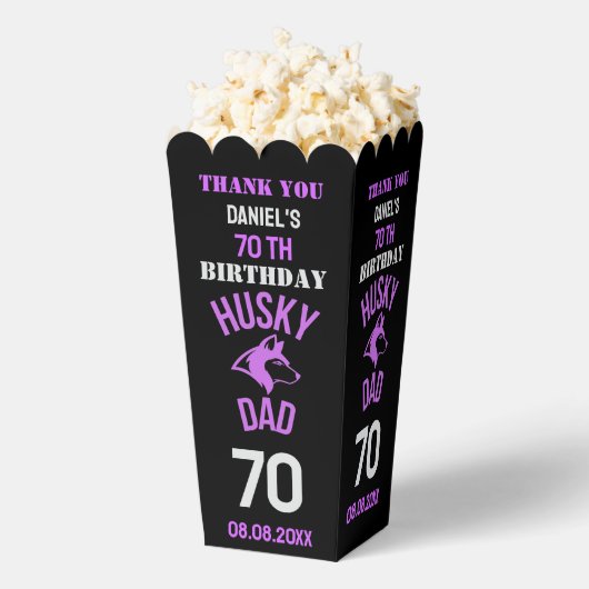 Husky Dad, Dog Dad Verjaardag Bedankdoosjes (Popped)