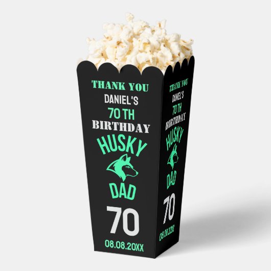 Husky Dad, Dog Dad Verjaardag Bedankdoosjes (Popped)