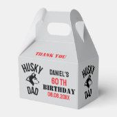 Husky Dad, Dog Dad Verjaardag Bedankdoosjes (Achterkant)